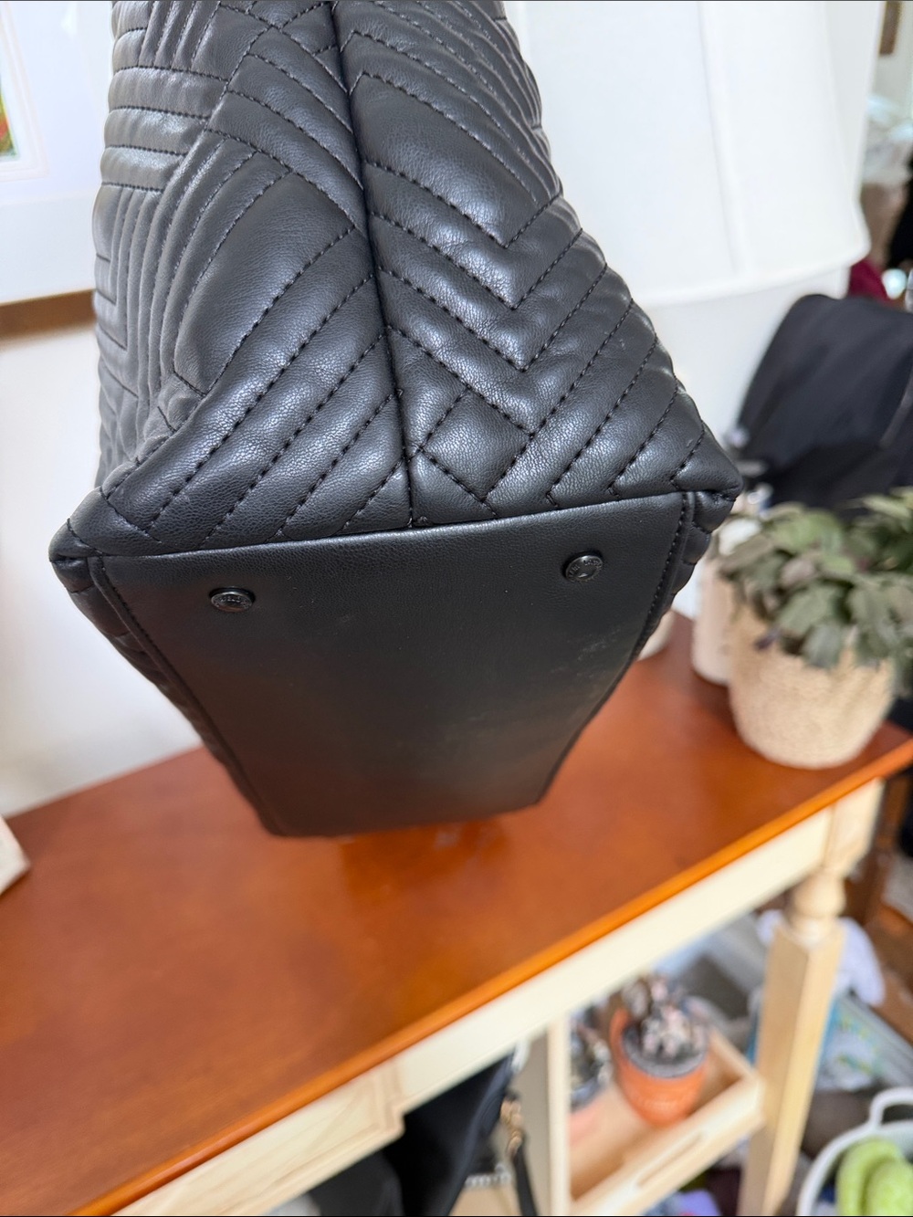 Karl Lagerfeld Classic Quilted Tote Bag - Black - Picture 10 of 13